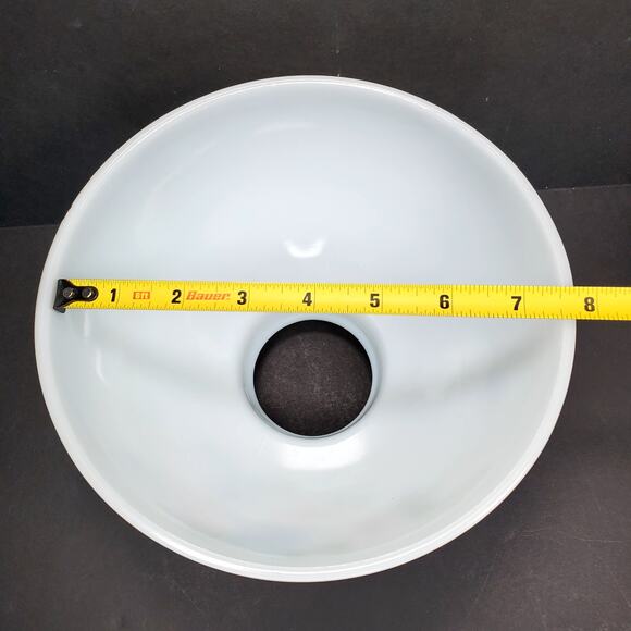 GWTW Hand Painted Floral Hurricane Lamp Shade Milk Glass Porcelain Vtg Cottage - Picture 9 of 11